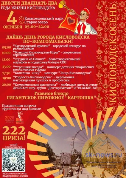 В Кисловодске на День города 4 октября впервые за 40 лет откроют обновлённый Комсомольский парк