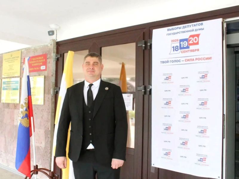 Награжденный медалью «За отвагу» выпускник программы «Герои Ставрополья» проголосовал в Александровском округе