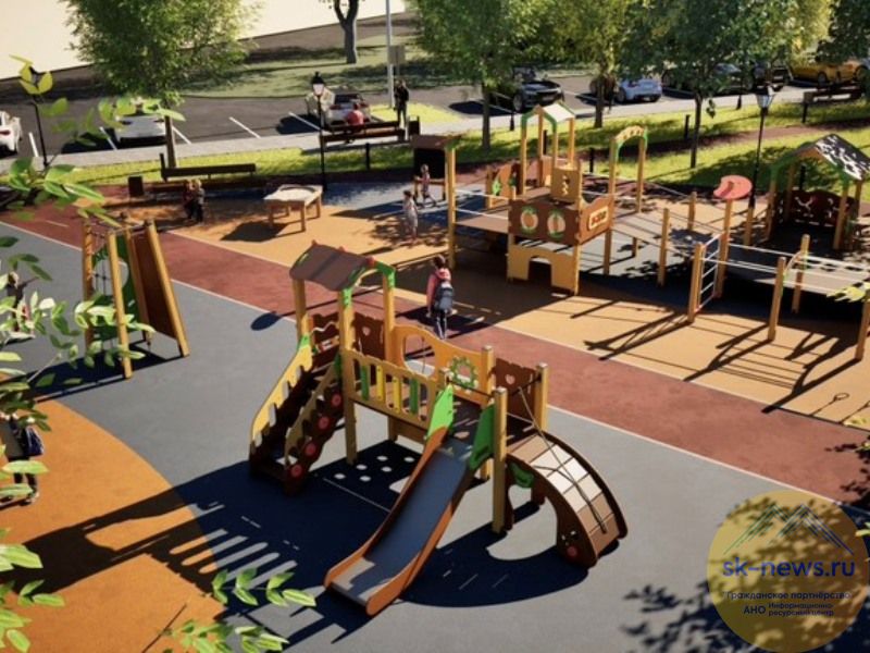 В 2026 году в центре густонаселенного микрорайона Лермонтова начнут благоустройство сквера «Ёлочки»