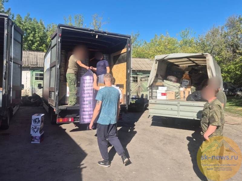 Отправленный в зону СВО в День города ставропольцами гуманитарный груз прибыл на Запорожское направление