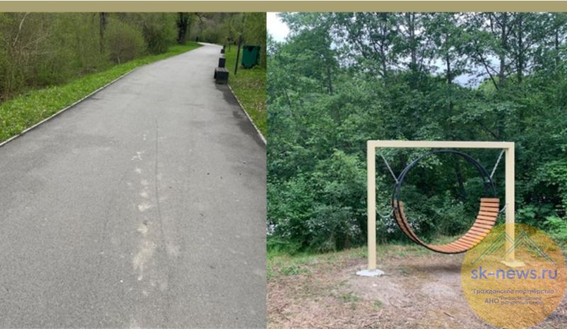 На набережной в Нальчике появились лежаки и граффити вместо скучных скамеек